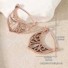 Pendientes tallados elegantes, pendientes simétricos, regalo de cumpleaños y aniversario