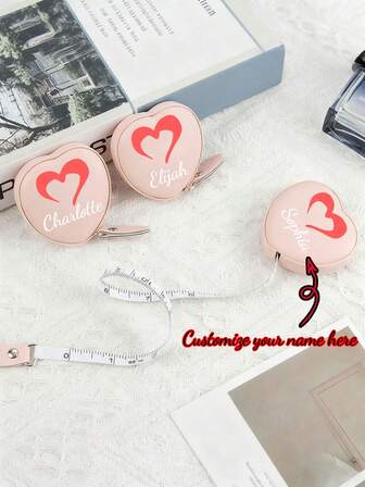 1 Stück individuell gestalteter mini-Maßband in Herzform, Cartoon Mini-Maßband zum Nähen, Schneiden und Körpermessung, flexibles Band, ausziehbares mini-Softmaßband, Geschenk für Feiertage, Werbegeschenk für Unternehmen, Grundausstattung für DIY-Enthusiasten, Geburtstagsgeschenk, Jahrestags-Souvenir