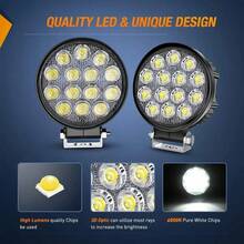Circular Light Strip 4.5 Inches 140W 2800 Lumens Floodlight Off-Road Driving Roof Light Bumper Light Suitable For SUV, Truck Off-Road - Circular Light - View 2