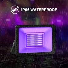 Luz Negra 50W 2023 Nueva Versin Reflector de Luz Negra Para Neon Exterior con Enchufem y Interruptor, Luz Negra para Halloween, Wall Paintings, IP66 Impermeable2 Unidad - 2 Unidad - Ver 3