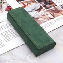 Simple English Style Glasses Box Pu Leather Student Myopia Portable Pressure Glasses Storage Box Sunglasses Box, Gender Reveal Party, Perfect For Birthdays, Weddings, Parties, The Perfect Gift For Colleagues, Friends, And Family, Back To School - Coffee Brown - View 6