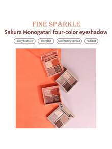 NOVO Palet Eyeshadow 4 Warna, Tekstur Campuran Matte dan Shimmer, Bedak Berpigmen Tinggi yang Mudah Dibaurkan, Tekstur Halus, Minim Serpihan, Ringkas dan Portabel, Untuk Riasan Sehari-hari, Kantor, Perjalanan & Tampilan Mata Kasual - 04#Wewangian - View 9