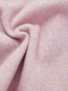 优雅宽松女士冬季外套 - 粉色 - 查看 7