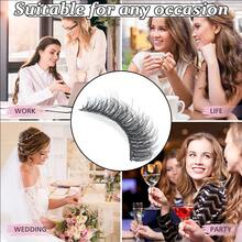 10 Paar falsche Wimpern Katzenaugen-Wimpern, Kunstmink-Wimpern mit natürlichem Aussehen, flauschig, verwischt, wie Wimpernverlängerungen aussehend, D-Krause Wimpernstreifen, kurze Wimpern - Natürliche Wimpern - Übersicht 9