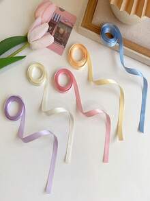 10m Pferdeschwanz-Flechtband Haarschmuck Schleife Haarband, hochwertige Haargummis für Frauen, 5 Farben je 2m, Sommer Streamers