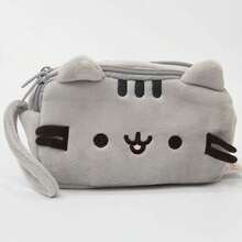 Plush Pencil, Cute Makeup Bag, Large Capacity, Portable, Plush Animal Stationery Storage Bag, Zipper Closure Pen - 淺灰色 - 查看 9