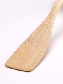 1pc Wooden Cooking Spatula, Wooden Spatula, Durable Wooden Kitchen Utensil - Apricot - View 4