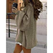 Plus Drop Shoulder Button Front Cardigan - Maroon - View 2