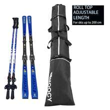 1 Set Ski Bag And Ski Boots Bag Combo, Ski Double Snowboard Transportation Travel Bag, Snowboard Snow Gear, Ski Helmet Bag, Maximum Support For US13 Size (EUR47.5 Size) Boots, Adults Ski Storage Bag With Adjustable Length, Waterproof Wear-Resistant Reinforced Material, Snow Accessories, Can Be Equipped With Goggles Gloves Ski Suit And Boots, Fit Skis Up To 200cm, For Men Women Air Travel And Gifts, Ski Pole Replacement Rubber Tips