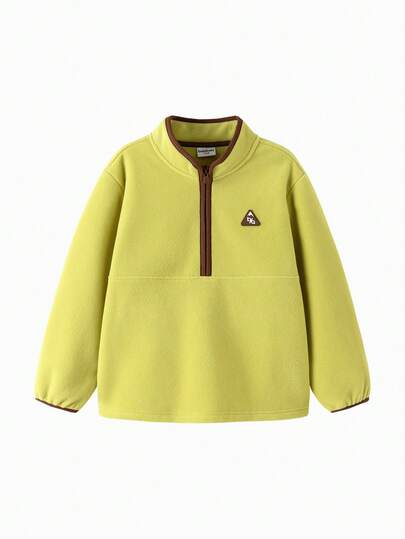 Balabala BalaOne 儿童防静电羊毛运动衫 2025 冬季，男孩和女孩适用的保暖上衣