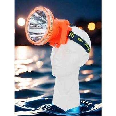 DORRAS Lámpara de cabeza para Buceo Sumergible Contra agua y Recargable con una potencia de 200Watts de iluminación Viene con gafas de natación, hasta 200 metros Máxima profundidad sumergible