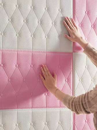 1 件/4 件 27.55 X 13.78 X 0.16 英寸 3D 压纹 XPE 泡沫墙纸 仿皮革纹理 柔软有质感 儿童房装饰 自粘泡沫墙贴 可重复使用 可裁剪 家居装饰背景 墙面装饰隔音加厚墙面 房间装饰 防水防潮防尘防撞贴