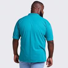 Men's Plus Size Cotton Polo Shirt - 綠色 - 查看 2