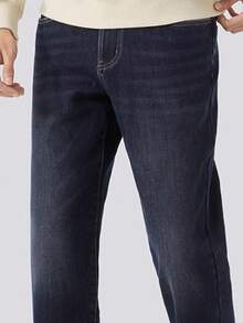 CAMEL CROWN Men's Straight Jeans Men's Autumn New Slim Stretch Casual Wide-Leg Pants American High Street - Sapphire - View 2