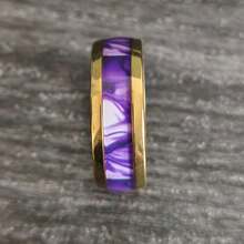 1 Piece Of Women's 8mm Bohemian Style Stainless Steel Wedding Engagement Ring With Red Garnet Pattern Inlay, Comfortable Fit, Fashionable And Versatile, Suitable For Parties, Weddings, Anniversary Jewelry