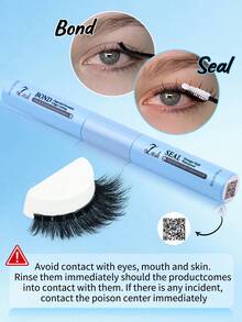 [72-godzinny, bardzo mocny] 1/2/3 opakowania 2 w 1, hipoalergiczny klej do rzęs i płyn utrwalający | 72-godzinny, bardzo mocny, bez lateksu, wodoodporny | Do domowych kępek rzęs, sztucznych rzęs | Mieszany czarny klej do przedłużania rzęs