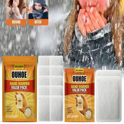 10片/20片装一次性暖手宝，单次加热保暖垫，便携式冬季保暖装备必备，送给女朋友/男朋友的绝佳礼物
