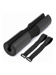 Almohadilla para sentadillas con barra para entrenamiento de fuerza, almohadilla para sentadillas antideslizante con hebilla de nailon incorporada - Negro - Ver 9