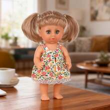 Adorable y lindo muñeco bebé reborn, viene con un conjunto de accesorios: material suave, ligero y amigable con la piel, incluye una pequeña bolsa de transporte, espejo, peine y un vestido verde con hermosos patrones. Un juguete para niños y niñas, regalo sorpresa perfecto para cumpleaños y Navidad, muñeco bebé reborn.