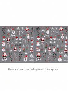 Christmas Santa Claus Nail Stickers 5D Self-Adhesive Snowman Candy Cane Elk Tree Flower Design Nail Art Supplies Winter Xmas Nail Sticker Nail Art For Women Girls DIY Decorations Decor