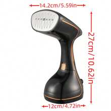 蒸汽熨斗，大水箱蒸汽熨斗，防皱蒸汽熨斗，适合家庭、办公室和旅行使用，黑色、白色