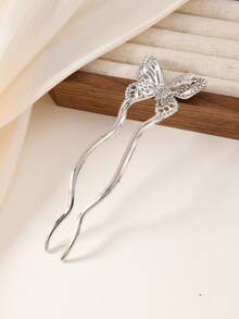 1 pezzo Fermaglio per capelli a farfalla di lusso, adatto per acconciature a chignon - Accessorio per capelli in metallo elegante per donne e ragazze, Estensione per chignon, Forcine per capelli
