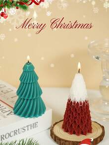 1 Stück Weihnachtsbaum & Kerze kreatives Weihnachtsgeschenk, Partydekoration, Weihnachtsduftkerze, Weihnachtsandenken
