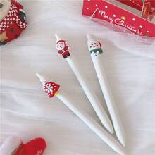 5pcs/10pcs Christmas Cute Animal Retractable Pens, Santa Claus, Snowman, Reindeer, Christmas Tree Shaped Pens, Student Stationery Gift, Essential Christmas Gift
