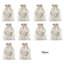 5pcs/10pcs, Burlap Bag (13cm*18cm/5.12in*7.09in), Drawstring Gift Bag, Jewelry Packaging Bag, Wedding Gift Bag, Wedding Decor, Party Gift Bag, Birthday Gift Bag, Party Favors, Birthday Decor, Party Gift Decor, Party Supplies - Khaki - View 7
