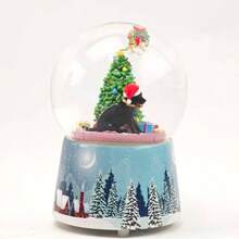 Christmas Gift Dog Spinning Music Box Home Decoration Festival Gift Ornaments For Family