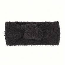 8pcs Candy Color Thick Winter Warm Headbands, Children Bow Knot Wide Headbands, Cute Holiday Girls Hair Scrunchies, Baby Hair Accessories, Essential For Shower