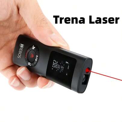 Genérico Trena Laser Digital Profissional 40 Metros Medidor de Distância Recarregável USB-C COM LCD HREBOS IF-297