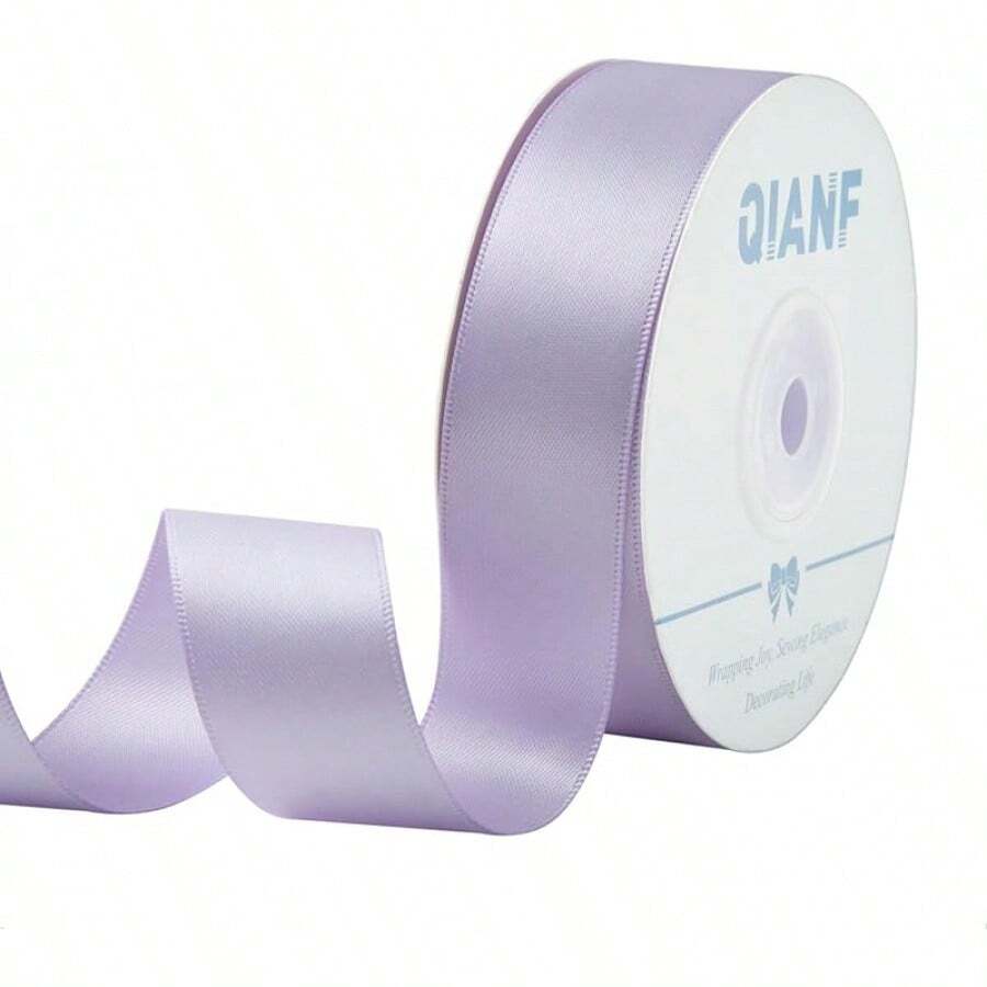 Cream Ribbon 1 Inch Double Face Satin Ribbon For Gift Wrapping Hair Bows Making Chair Sash Valentine's Day Wedding Birthday Party Invitation Decorations Floral Craft Sewing, 25 Yards - 430-薰衣草 - 查看 1