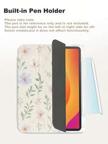 xercxerc Ditsy Flower Print Flip Case For IPad Air 11 Inch, IPad Pro 12.9/11/10.9 (2025/2024), IPad Mini 8.3, Galaxy Tab S10+/S9+/S8+/S7 FE /A9/A8/A7+ - PU Leather Cover With TPU Soft Back, 360-Degree Foldable Stand, Pencil Slot, Shockproof Anti-Scratch Auto Wake/Sleep, IPad Case 9th/10th/11th Generation, Fall IPad Case, Back To School - 米色 - 查看 9