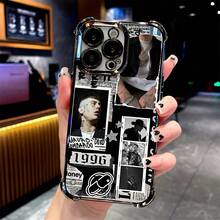 Fundas Transparentes Antigolpes de Duki, Rapper Popular, Adecuadas para iPhone 16 15 14 13 12 Pro Max X XR XSMAX 8 7 Plus con Parte Trasera Suave17,17 Pro Max - Negro - Ver 7
