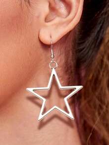 1 对复古风格复古做旧银色金属心形耳环，情人节礼物，妈妈，母亲，母亲节，礼物 - 彩色 - 查看 6