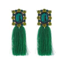New Retro Bohemian Style Long Fringe Earrings Women's Fashion Temperament Banquet Ear Studs Earrings, Reliable Quality, Suitable For You Who Pursue Quality. - 玫紅色 - 查看 4