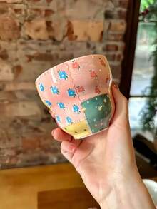 1 Cốc gốm chắp vá chất lượng cao, cốc đựng cà phê latte thích hợp để dùng tại nhà, làm quà tặng, sinh nhật, cửa hàng tráng miệng, quán cà phê, văn phòng, tụ họp, bạn bè - Nhiều màu - Xem 8