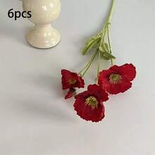 1/3/5PCS Artificial Poppy, 59cm Long, With 4 Flowers, Simple And Modern Style, Can Be Bent And Does Not Fade - Used For Diy Flower Wall, Scene Layout, Living Room And Bedroom Vase Flower Arrangement, Wedding, Party Decor,Desk Stuffing.Autumn And Spring Leaf Harvest ,,Room Decor,Home Decor,Kitchen Decor,Wedding Decor,Table Decoration,Centerpieces,Office Decor,Garden Decor,Outdoor Decor