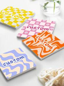 1 Peça Porta-Copos Cerâmico Personalizado com Foto de Casal de Casamento, Porta-Copos de Foto de Casamento Personalizado, Presente para Recém-Casados, Porta-Copos Cerâmico Absorvente, Tapete de Isolamento de Calor para Café, Nome Personalizável e Letras de Natal, Adequado para Bebidas, Chá e Xícaras de Café, Decoração Doméstica e de Restaurante, Presente Essencial de Feriado, Decoração de Natal, Decoração de Casamento, Presente do Dia dos Namorados - Porta-copos redondo - Visão 1