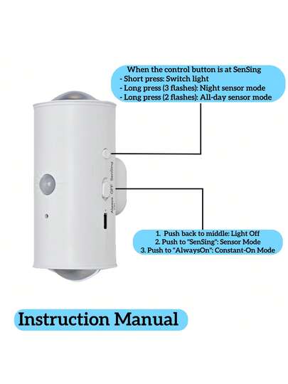 Motion Sensor LED Wand Verlichting Remote Control, RGB Dimmable, Slimme Night Function, Corridor, Bedroom, Living Room, Closet Easy Installation, Entryway, Bedside, Bureau Lighting Moderne Lamp view 9