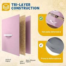 DWVO Dresser For Bedroom, 7 Drawers Fabric Dresser, Organizer Unit For Living Room, Hallway, Closets - Sturdy Steel Frame, Wooden Top &Amp; Easy Pull Fabric Bins, Pink