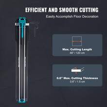 48-Inch Manual Tile Cutter, Ceramic And Porcelain Tile Cutter With Tungsten Carbide Cutting Wheel, Infrared Positioning, Non-Slip Feet, Double Rails For Professional Or Beginner Installers - 48 Pulgadas Guía Doble - View 2