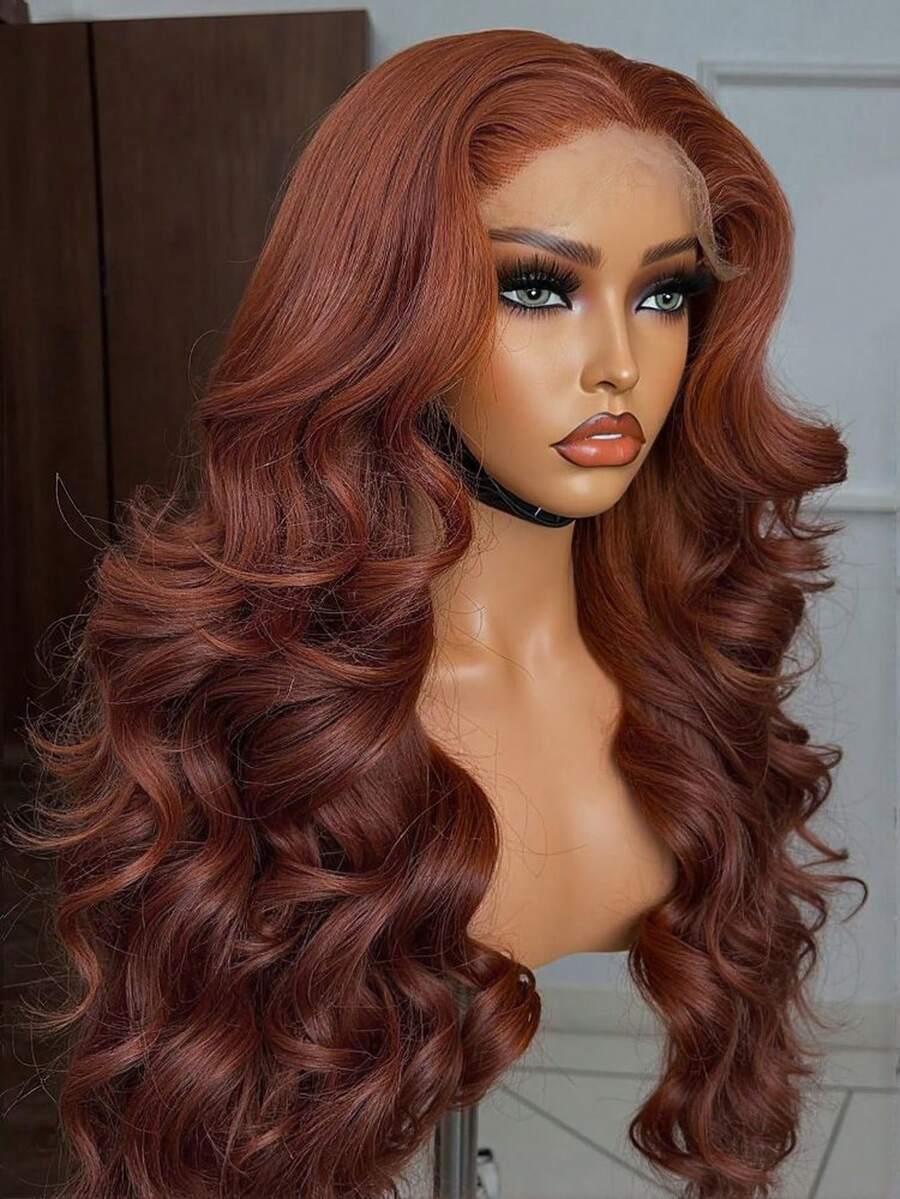 bling hair 13x4 Reddish Brown Lace Front Wigs Human Hair 13x6 Body Wave Lace Front Wig 200% Density # 33  Wigs Human Hair With Baby Hair Pre Plucked 22 24 26  Inch,13x4 Reddish Brown Lace Front Wigs Human Hair Pre Plucked Straight Wigs Human Hair - 33# - 查看 1
