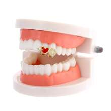 1 Set Punk Hollow Horn Fang Design Unisex Jewelry, Suitable For Nightclub, Halloween, Christmas, Daily Wear, Gold & Silver Colors