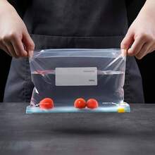 Reusable Self-Sealing Food Storage Bags - Resealable Ziplock Bags, Partial Bags, Great For Fruits, Vegetables, Grains And Meats - Perfect For Fridge Organization, Birthday Parties, Weddings, Hotels, Schools, Back To School, Christmas, Halloween And More