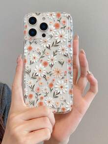 1pc Floral Pattern, Air Cushion Transparent Anti-Drop Phone Protective Case, TPU Material, Suitable As Holiday Gift, Compatible With IPhone XS/XS Max/XR/11 12 13 14 15 16 Pro/Pro Max/14 15 16 Plus/17, Unisex, Phone Case - Multicolor - View 7