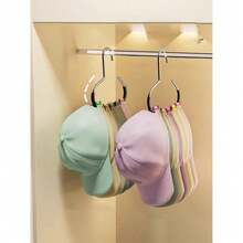 4 cabideiros de plástico que economizam espaço - organizador portátil para pendurar com 4 ganchos para bonés de beisebol, leve e durável, adequado para dormitórios, armários e organização doméstica, organizador minimalista com estrutura de liga de aço, organizador de armazenamento pendurado