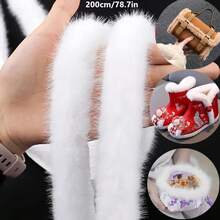 200厘米人造毛皮饰边，风格百搭，适合DIY缝纫和手工制作、服装装饰、节日装饰和时尚配饰。 - 彩色 - 查看 1