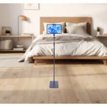 Tablet Floor Stand IPad Stand Adjustable Universal Stand Adjustable Floor Tablet Holder 360° Rotating Mobile Phone135 Cm For IPad, Tablets, Phones Or Other Devices - Black - View 5